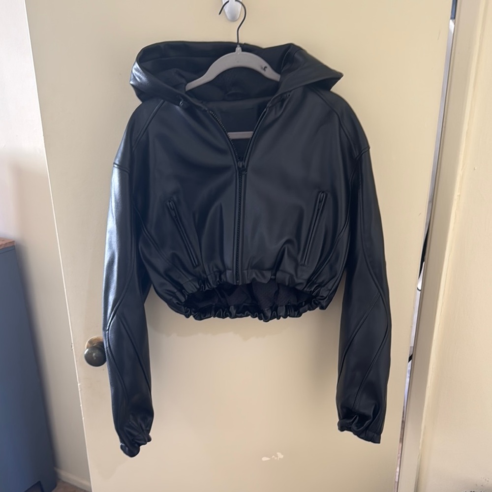 Khy Faux Cropped Leather Jacket